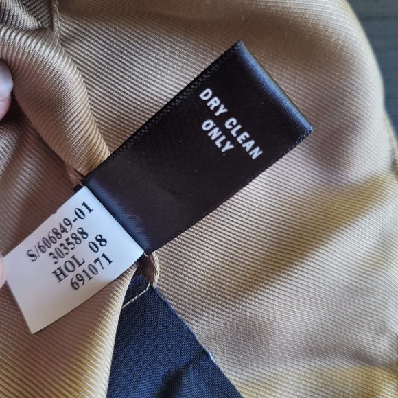 Banana Republic Ruffled Taupe Beige Silk Blouse - Picture 9 of 11